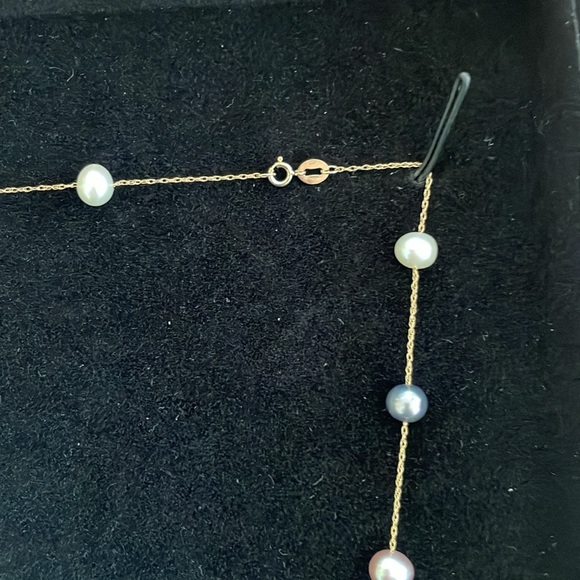 Effy 14k multi color tin cup necklace from Macys 16 inch yellow gold - Picture 4 of 5